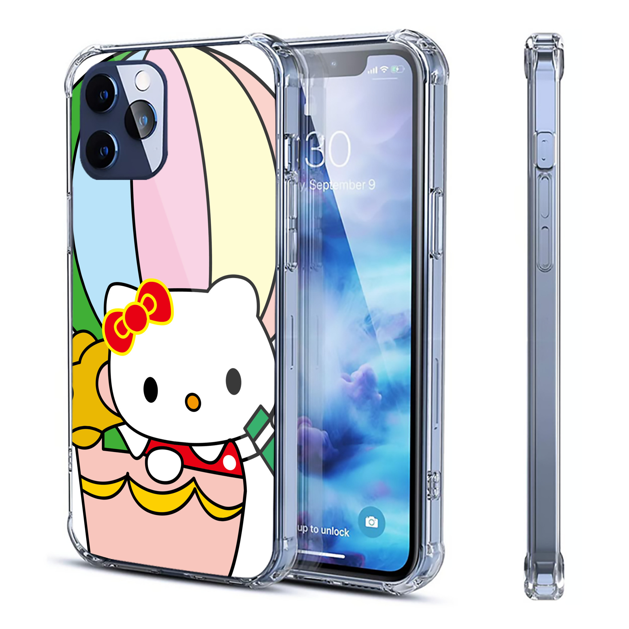 （画像用） Hello Kitty ハローキティ 【iPhone 12シリーズ対応】透明スマホケース（クリアソフトケース）